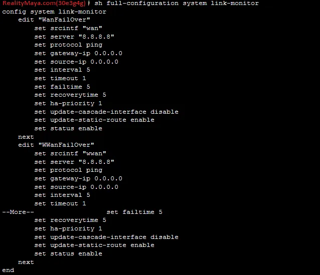 Link Monitor for Fortigate 7